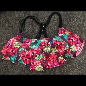 Kohl’s SO Tropical Flounce Bikini top